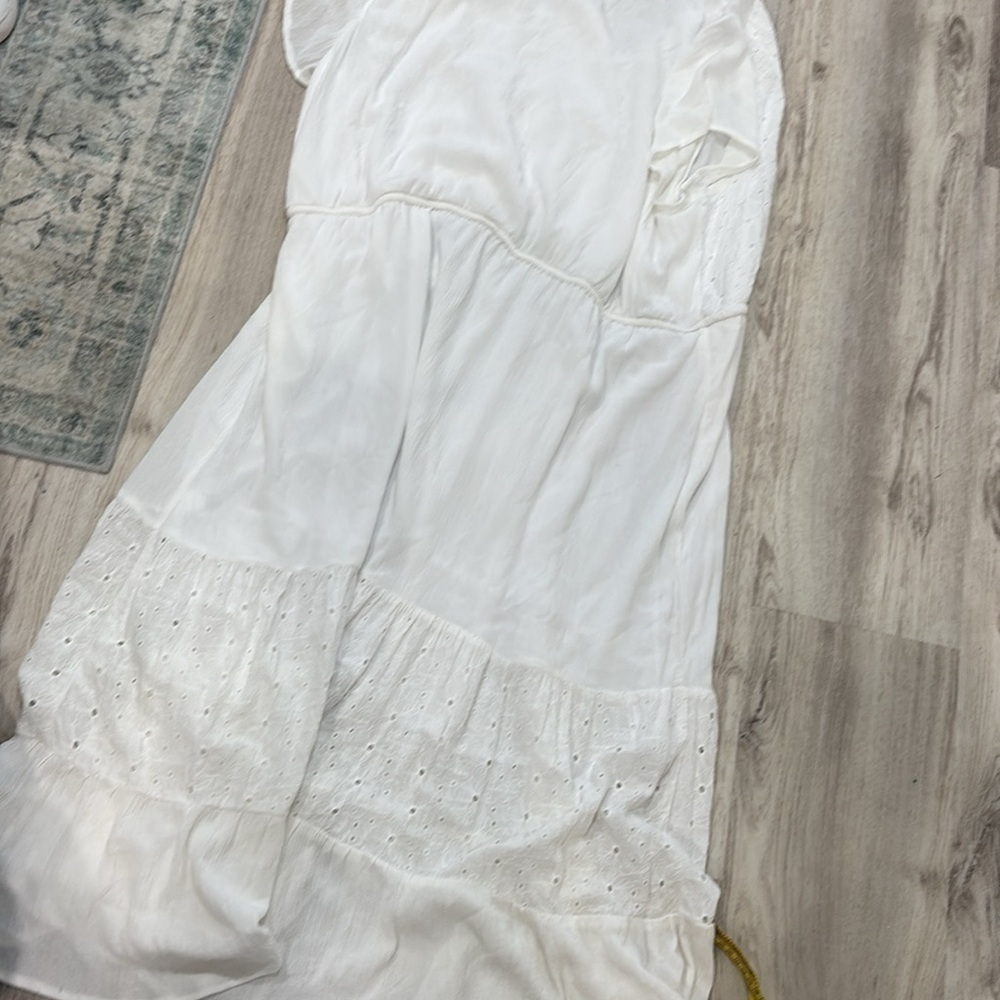 Sonoma White tiered Maxi dress  with Eyelet Details size 3X summer dress - Picture 8 of 8